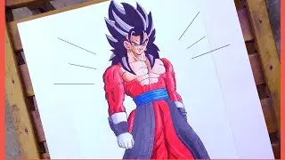 cómo dibujar el vegetto ssj 4 xeno, paso a paso /  Dragonball herois