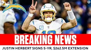 Justin Herbert Signs 5-Yr, $262.5M Contract Extension with Chargers | CBS Sports