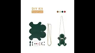 DIY Leather Gingerbread Man Satchel - Make Your Own Bag.Sewing Craft Kit Leathercraft Activity.