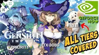 GENSHIN IMPACT on GeForce NOW on ALL Tiers | FREE to 4K