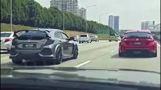 FK8 vs FL5 on the road Malaysia comparison side by side