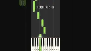 Bob Marley - REDEMPTION SONG #shorts easy piano cover
