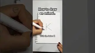 🐨 How to draw a koala with the letter K! #easydrawing #drawingforkids  #letterdrawing
