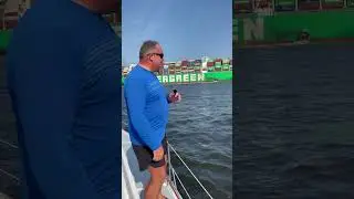 One of the largest container ships in the world, Ever Max, leaves Baltimore. #boatlifestyle