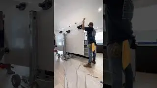 How to install Huge Quartz Island with Pro-Lift #behindthescene #quartzcounters