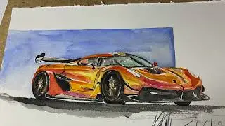 Koenigsegg Jesko, Art Tutorial, Pencil Drawing Art Time-Lapse Calming/Relaxing Video Meditative
