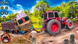 Real Cargo Tractor Pulling Simulator - Offroad Chained Truck Towing Rescue - Android GamePlay