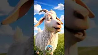 Дружелюбная коза &ndash; Коза делится едой на ветреном холме. #животные #3danimation #милыеживотные