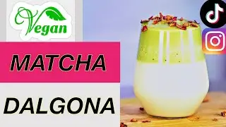 How to Make Vegan Matcha Dalgona - Without Egg Whipped Matcha Latte