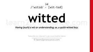 Произношение Черноморка | Определение Witted