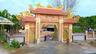CẢNH CHÙA TỪ TÂM nhìn từ trên cao xuống