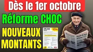🚨 Retraites 2025 : R&eacute;forme CHOC d&egrave;s le 1er octobre &ndash; Nouveaux montants et changements d&egrave;s cet hiver