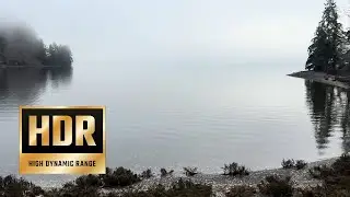 4K HDR | Foggy Morning Serenity of Liliwaup Bay, Washington | Soothing Nature Background 4K HDR