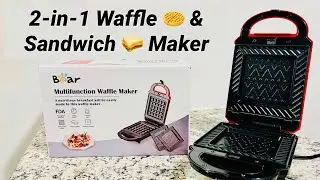 Bear Waffle Maker, 2-in-1 Sandwich Maker with Removable Plates | #waffle