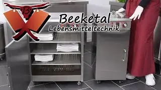 Beeketal Edelstahl Tellerw&auml;rmer Geschirrw&auml;rmer Tellerw&auml;rmeschrank W&auml;rmeschrank
