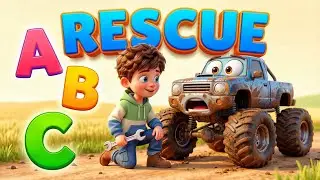 Monster Truck Fix & Rescue! A-Z Letters Learning for Kids | Learn ABC with Monster Mechanics!
