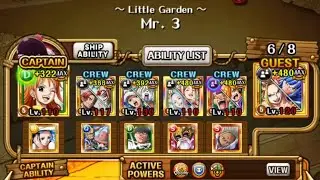 Low Investment GRAND VOYAGE! Level 5 vs. Mr. 3 Little Garden! (One Piece Treasure Cruise) 