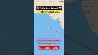 Srilanka to Poland flight ✈️ route explore live #flight #aviation #travel #excelbytesized #explore