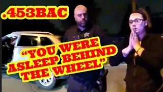 Hit And Run Drunk Driver Asleep At Wheel BAC Over 5X Legal Limit DUI Body Cam