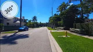 360&deg; North Bay RD Neighborhood , Fall Cycling Virtual Travel Tour , Miami Beach FL , October 2025