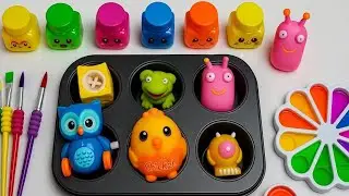 Satisfying Video I DIY How To Make Crazy Super Eggs Sprunki & Fun Cookies Shapes Paint Glitter ASMR