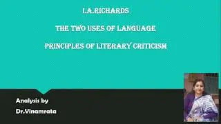 The Two Uses of Language by Richards