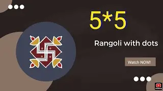 5*5 Easy swastik rangoli design step-by-step tutorial ✨️🛕#diwalirangoli #diwalikolam #diwalispecial