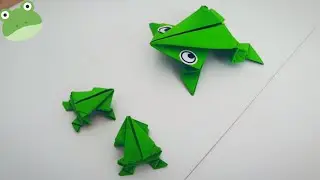 Qurbaqa yasash. Qog'ozdan qurbaqa qanday yasaladi??? / Origami Jamping frog / Лягушка из бумаги