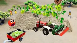 Diy mini tractor mini agriculture grapes farming!plough machine science project ‪@spucreator‬