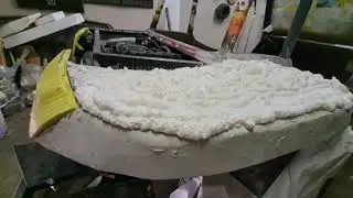 moldando fibra de vidro usando espuma expansiva ou espuma pu buggy menon