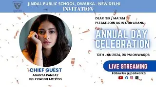 🔴LIVE II Jindal Public School Annual Day Celebration 2024 II 13 Jan. 2024