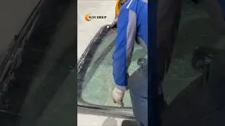 Windshield Recycling Made Simple #windshieldrecycling #laminatedglassseparator #laminatedglass