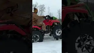 Assassinators in snow = fun #toycrazyatv #atv #canam #wheelie #offroad