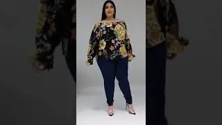 Beautiful plus size women in everley top dress. she's looking very beautiful.new collection