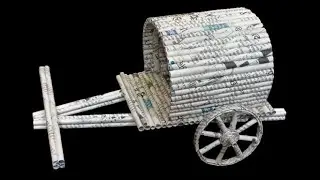 How to make a paper bullock cart | newspaper bullock cart | newspaper craft ideas