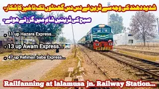 Foggy Railfanning at lalamusa junction Railway Station ❣️