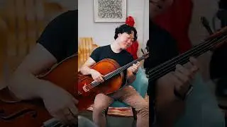 Cellist pretending to be a bassist