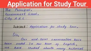 Application for Study tour||Application For historical place Tour