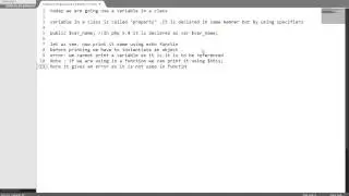 Using Class Variable In PHP Object Oriented Programming