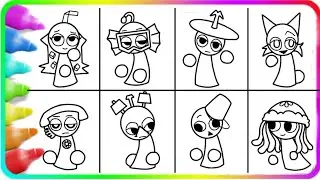 SPRUNKI COLORING PAGE 🎨 | COLORING INCREDIBOX SPRUNKI #sprunki #sprüche #incredibox #coloring #draw 