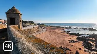 Beautiful Seaside Walk 🇵🇹 | Foz do Douro, Portugal 4K