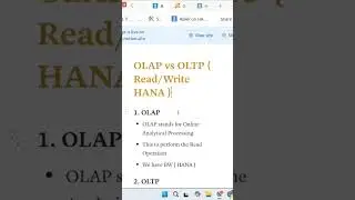 OLAP vs OLTP #sapabap #sappassion #abapdeveloper #abap #coding