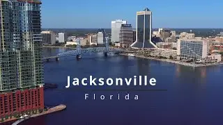Jacksonville, Florida - Drone Video - Day, Sunset and Night Skyline, Jacksonville Beach