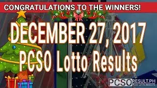 PCSO Lotto Results Today December 27, 2017 (6/55, 6/45, 4D, Swertres, STL & EZ2)