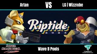 Artan (Fox) vs LG | Wizzrobe (Captain Falcon) - Melee Wave B Pools - Riptide 2024