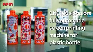CNC106 6 Color Fully Automatic Plastic Bottle Screen Printing Machine  High Speed Precision Printing