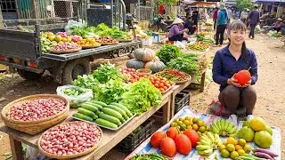 Harvesting Fresh Vegetables & Fruits, Use Trucks To Transport Go To Market Sell