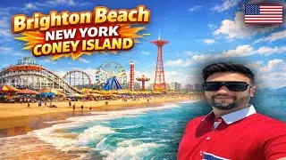 New York Beach & Famous American Theme Park 🎢 | Pakistani Tourist Experience 🇺🇸&rdquo;
