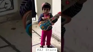 Lil rock star ||Amanah rock star ||AMANAH playing toy guitar #shorts