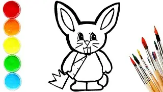 Раскрась Let's Glitter раскрась Кролика для детей, Малыши 🐰🐇